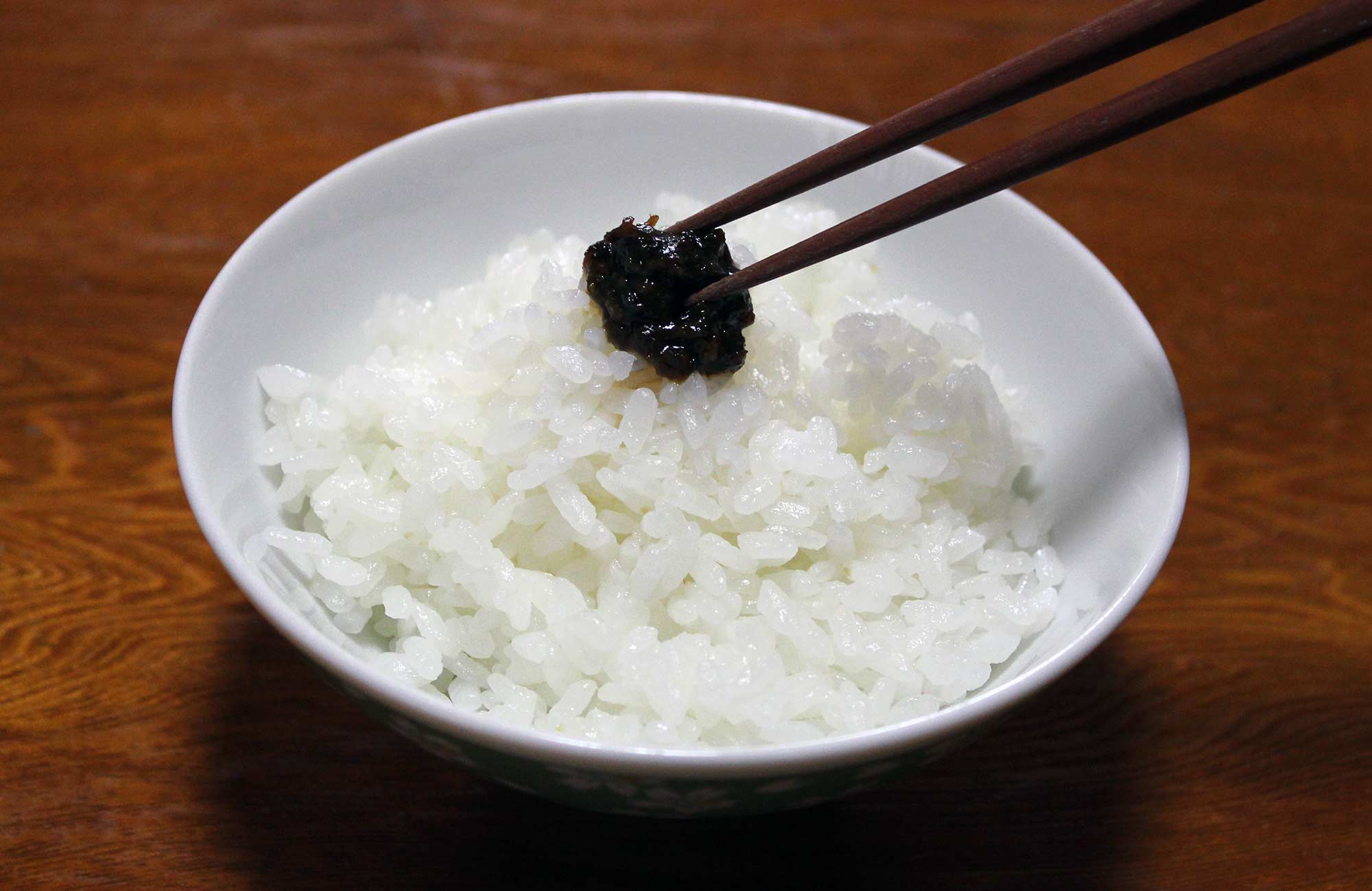 写真：あつあつのご飯に！